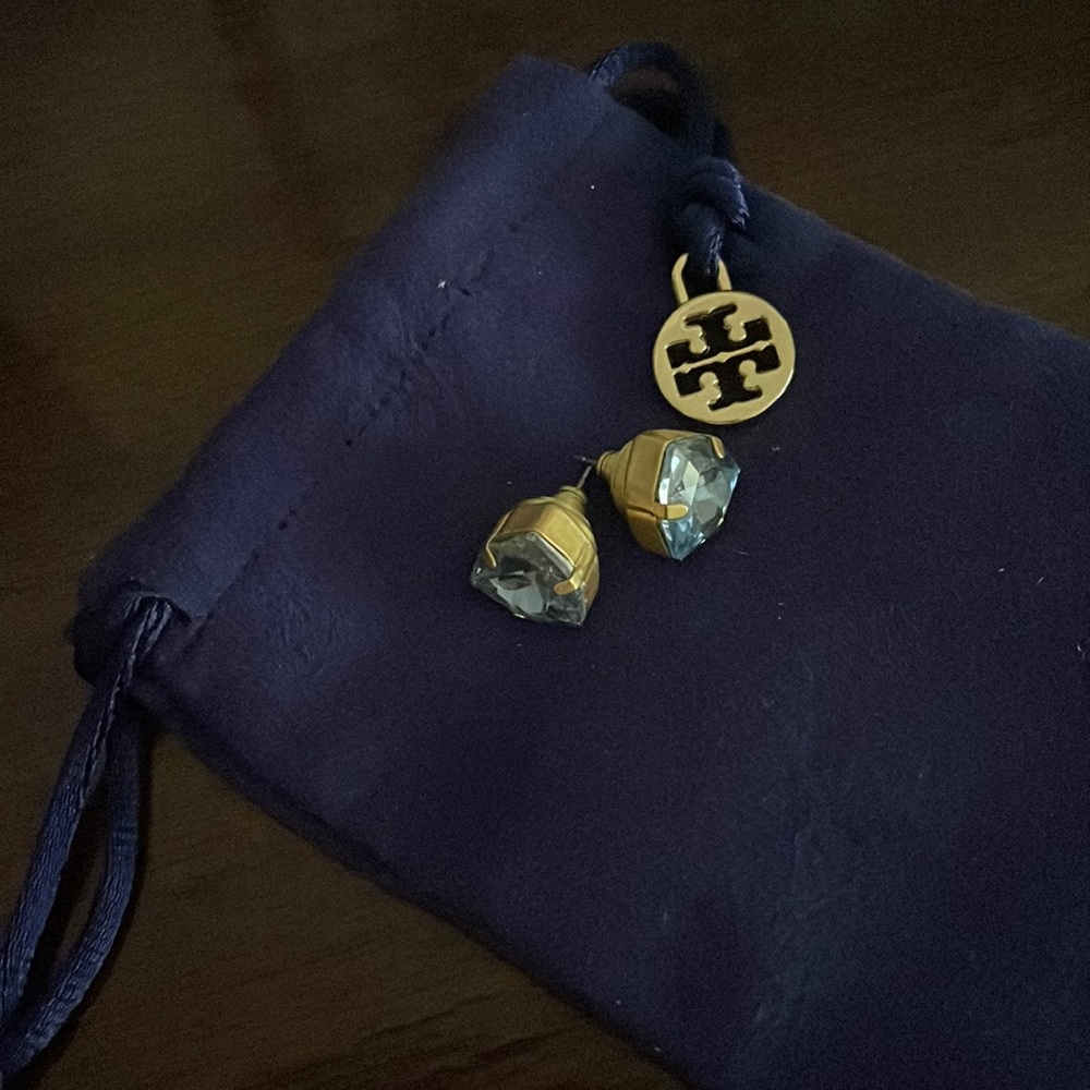 Tory Burch blue stud earrings
